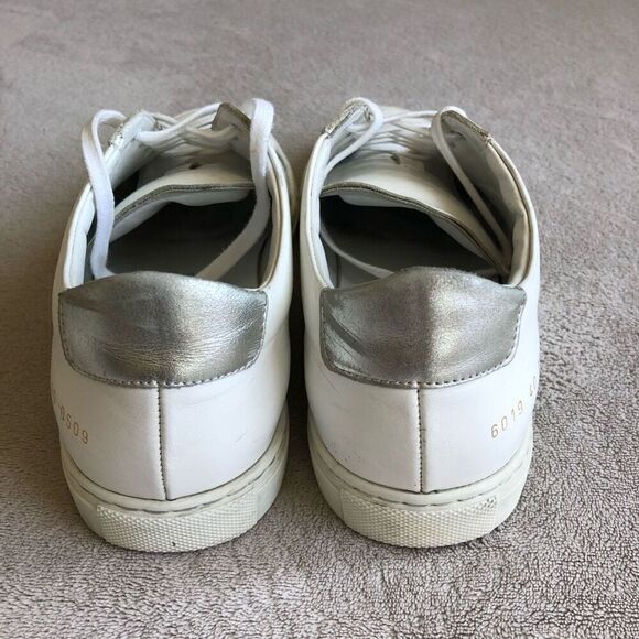 Woman by Common Projects Original Achilles White Leather Lace Up Sneakers - Picture 3 of 16